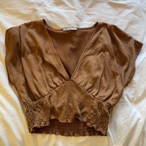 Zara cropped shirt